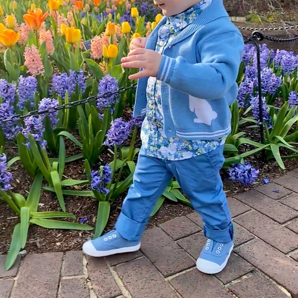 H&M Spring Blue Slip-on Toddler Sneakers - Picture 2 of 10